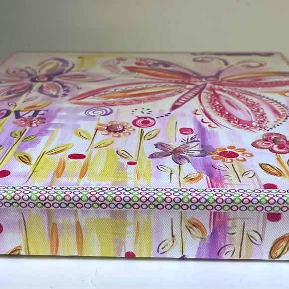 12*12 butterfly/love print on canvas wood frame - Picture 2 of 2